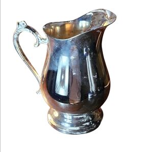 Elegant Silver Plated Ice Water Pitcher.